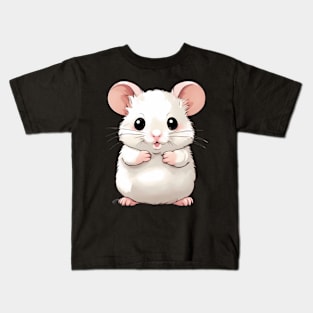 Fat Baby White Mouse Kids T-Shirt